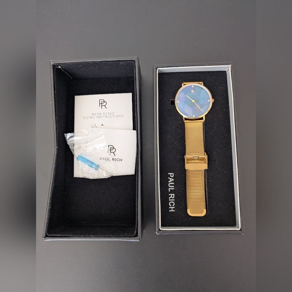 Women's Paul Rich Gold, Blue Face Watch